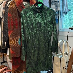 Zara Green Long Sleeve Dress